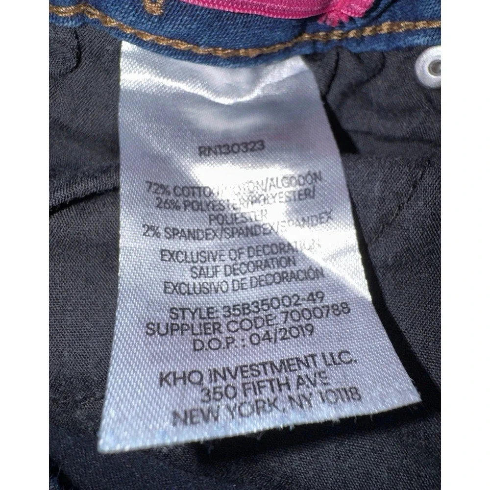 Calvin Klein Girls Size 14 Mid Rise Skinny Blue Denim Jeans Stretch